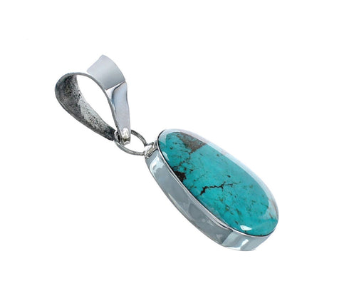 Native American Navajo Sterling Silver And Turquoise Pendant AX129310